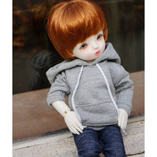 1/6 bjd boneca casaco bjd hoodies com chapéus roupas de cor pura para 1/6 yosd myou boneca acessórios roupas 2024 - compre barato