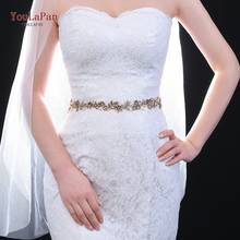 TOPQUEEN SH355 Flower Rhinestone Bridal Belt Gold Wedding Belt Crystal Pearl Wedding Dress Belt Fancy Bridal Sash Belt 2024 - buy cheap
