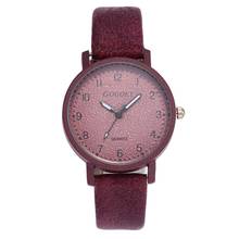 Reloj de moda de cuarzo para Mujer, reloj de cuero rosa, vestido femenino, envío directo, 2019 2024 - compra barato