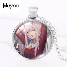 2020 New Anime DARLING in the FRANXX zero two Pendant Necklace Round Glass Cabochon Pendants Photo Jewelry HZ1 2024 - buy cheap