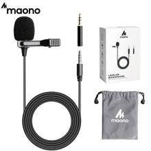 MAONO Lavalier Microphone Smart Clip-on Omnidirectional Condenser Lapel Mic Handsfree Interview Vocal Video Mic 2024 - buy cheap