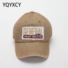 YQYXCY Hot 100% Washed Cotton Baseball Cap Snapback Caps Retro Letter Bone Hats For Men Women Gorras Hombre Dad Casual Casquette 2024 - buy cheap