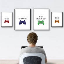 Video Games Quote Posters Gamer Boy Girl Gift Gaming Sign Game Controller Wall Art Canvas Painting Pictures Room Wall Decor 2024 - buy cheap