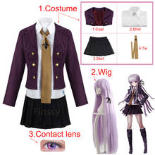 Anime danganronpa high school menina estudante uniforme kirigiri kyouko cosplay traje halloween carnaval engraçado traje da mulher 2024 - compre barato