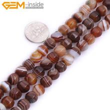 Natural Lantern Style Bostwana Agates Stone Beads For Jewelry Making 8-14mm 15inches DIY FreeShipping Wholesale Gem-inside 2024 - buy cheap