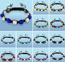 mix black white blue multicolor dgf32 10mm  AB Clay Disco Ball   Bracelets & Bangles Mixed Colours crystal 2024 - buy cheap