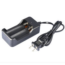 Cargador de batería con 2 ranuras AC 110V 220V Dual 18650, para carga 18650, 4,2 V, Cable recargable de iones de litio, enchufe estadounidense y europeo, 80cm 2024 - compra barato