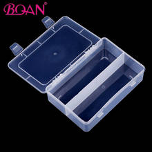 BQAN-caja de almacenamiento rectangular de dos rejillas de plástico vacío, contenedor de exhibición para brochas de uñas, broca, pinzas, herramientas de maquillaje, 1 ud. 2024 - compra barato