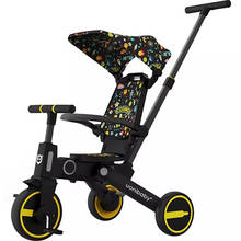 Детский самокат IMBABY, 7-в-1, Педальный трицикл для малышей с солнцезащитным козырьком и спинкой, складная детская коляска, подарок для детей 1-6 лет 2024 - купить недорого