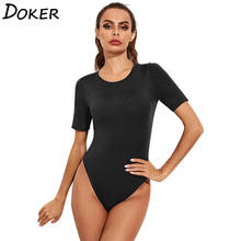 Body informal de manga corta con cuello redondo para mujer, ropa de calle Sexy, de una pieza, con temperamento, suave y ajustado 2024 - compra barato