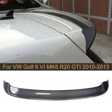 Высокое качество углеродного волокна заднего крыла Спойлер для VW Golf 6 VI MK6 R20 GTI 2010-2013 автомобильный спойлер крыло загрузки губ Черный FRP 2024 - купить недорого