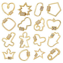 Fabricación de joyas DIY, accesorios de cierres de tornillo de Metal para pulseras, collar, cadenas colgantes de lujo, joyería colgante 2024 - compra barato