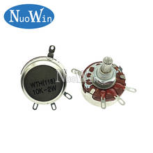 2PCS WTH118 2W 1A Potentiometer 1K 2.2K 4.7K 10K 22K 47K 100K 470K 1M WTH118-2W Round Shaft Carbon Rotary Taper Potentiometer 2024 - buy cheap