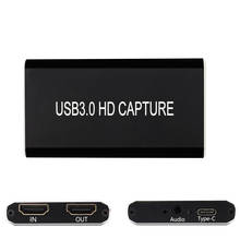 Карта для захвата видео HDMI USB 3,0 type c,HD 1080P 60 кадров в секунду, игровой видеорегистратор для PS3 PS4 TV BOX twitchobs Youtube, прямая трансляция 2024 - купить недорого