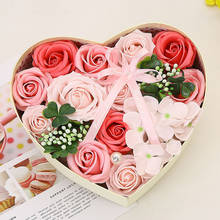 Сердце Форма мыло в виде цветов розы украшения коробок День Святого Валентина Свадебная вечеринка Цветок Розы Подарочная коробка мыло цветы Mix романтические мыло розы, набор в коробке 2024 - купить недорого