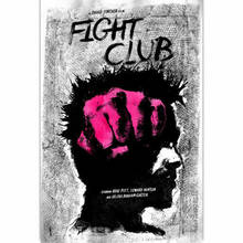 Fight Club Classic 1999 Movie Pitt David Fincher Silk Fabric Wall Poster Art Decor Sticker Bright 2024 - buy cheap