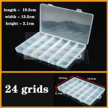 small 24 grids Container Plastic Box Organizer Practical fixed Compartment Jewelry Earring Bead Screw Holder case storage box 2024 - buy cheap