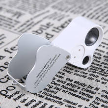 LED Light Pocket Magnifying Glass Folding Jewelry Eye Loupe Magnifier 30X 60X Magnification Jewelers Gold Eye Tool 2024 - buy cheap