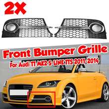 2PCS Car Honeycomb Hex Front Fog Light Grill Lamp Grille Cover For Audi TT MK2 S-LINE TTS 2011-2014 8J0807681KT94 8J0807682KT94 2024 - buy cheap
