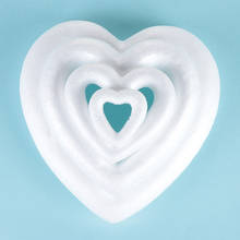 1PC Styrofoam Hollow Heart Shaped Foam Mould White Craft Balls Modelling Polystyrene Valentine's Day Wedding Decoration Supplies 2024 - buy cheap