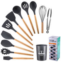 Silicone Kitchenware Cooking Utensils Set Heat Resistant Kitchen Non-Stick Cooking Utensils Baking Tools With Storage Box Tools 2024 - buy cheap