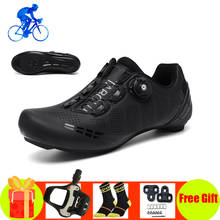 Профессиональные шоссейные велосипеды обувь Для мужчин Для женщин Для мужчин дышащая самофиксирующаяся велосипедная спортивная обувь добавить SPD-SL педали велосипедная обувь 2024 - купить недорого