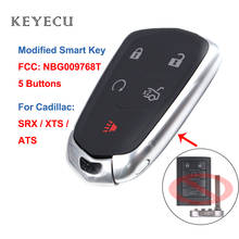 Keyecu-chave de carro remota de proximidade inteligente com 5 botões, atualizada, para cadillac srx 2010 2011 2012 2013 2014 2015 ats xts 2024 - compre barato
