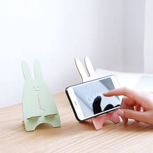 Creative DIY Wooden Phone Holder Cute Rabbit Cartoon Phone Holder Racks 2024 - buy cheap