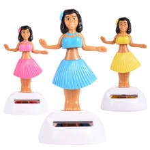 Fashion Solar Powered Dancing Hula Girl Swinging Bobble For Car Decoration Toy Gift 2024 - buy cheap