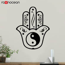 Hamsa mão pendurado estilo indiano vinil adesivo de parede decoração para casa quarto tai chi yin e yang decalques removível mural papel de parede 3860 2024 - compre barato