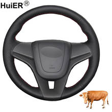 Hand Sewing Car Steering Wheel Cover Top Layer Cow Leather Volant For Chevrolet Cruze 2009-2013 2014 Aveo 2011-2014 Orlando 2010 2024 - buy cheap