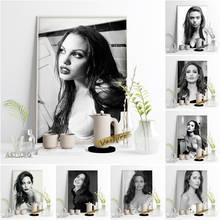 Póster Vintage de Angelina Jolie, retrato de actriz, pintura en lienzo blanco y negro, chica Sexy, impresiones artísticas, decoración para el hogar, coleccionistas 2024 - compra barato