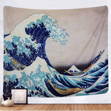 Kanagawa Wave Tapestry Wall Hanging Cloth Tapestries Mount Fuji Tapestry Curtain Beach Towel Wall Blanket Wall Art Home Decors 2024 - buy cheap