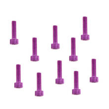 10 peças m6x20mm parafuso de cabeça de soquete, parafusos roxo em liga de alumínio com chave sextavada 2024 - compre barato