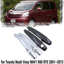 Carbon Fiber Car handle Or Chrome Door Handles Protective Cover for Toyota Noah Voxy NAV1 R60 R70 MK1 MK2 Car accessories 2024 - buy cheap