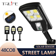 Farola LED de inducción Solar para exteriores, luz de jardín impermeable con Control remoto, lámpara de pared para patios, 48COB 2024 - compra barato