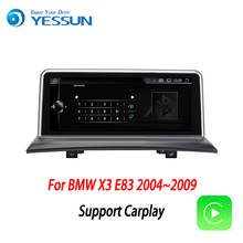 Yessun player multimídia de carro, com rádio estéreo, gps de navegação, com wi-fi, bluetooth, para bmw x3, e83, 2004 a 2009 2024 - compre barato