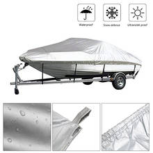 300D Oxford Cloth Speedboat Boat Cover Waterproof UV Dust-proof Cover Trailerable Fishing Ski Racing Boats For 11-19ft Speedboat 2024 - buy cheap