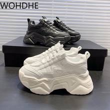 Women White Sneakers Dad Shoes Platform White Shoes Women Chunky Sneakers Ladies Basket Zapatos Mujer Fashion Leather Casual 2024 - buy cheap