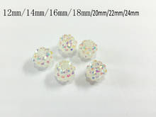 12mm/14mm/16mm/18mm/20mm/22mm/24mm claro ab strass contas para moda crianças colar/diy/feito à mão 2024 - compre barato