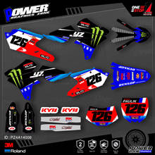 PowerZone Custom Team Graphics Backgrounds Decals 3M Stickers Kit For YAMAHA 14-18 YZ250F 15-18 YZ250FX WRF250  14-17 YZ450F 008 2024 - buy cheap