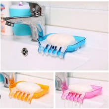 1PC Waterfall Soap Holder Colorful Soap Case Shower Soaps Dish Toilet Shower Tray Draining Rack Bathroom Gadgets Sponge Holder 2024 - buy cheap