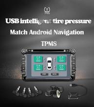 USB TPMS система мониторинга давления в шинах Android монитор давления в шинах Беспроводная передача 4 внутренних для большинства транспортных средств TPMS 2024 - купить недорого