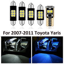 Paquete de bombillas LED blancas para Interior de coche Toyota Yaris, accesorios para lámpara de licencia, cúpula de mapa de alta calidad, 2007-2011, 8 Uds. 2024 - compra barato