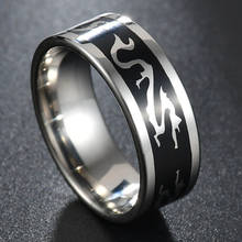 Men's Ring Punk Rock Smooth 316L Stainless Steel Dragon Ring For Men Hip Hop Party Jewelry Wholesale Male Wedding Anel 2024 - buy cheap