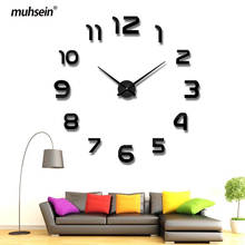 Muhsein New Wall Clock 3D Numerals Clock Modern Big Size Wall Sticker Clock Home Decor Clock Mute Quartz Watch Free Shipping 2024 - buy cheap