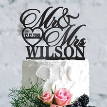 Custom Mr & Mrs Wedding Cake Topper Personalized Names Wedding Cake Topper Custom name Wedding Decoration 2024 - buy cheap