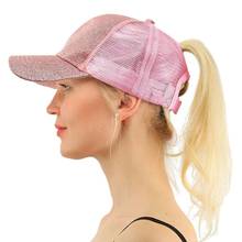 Летняя беспорядочная шляпа с сеткой, регулируемая Спортивная Кепка s, кепка для бега, Женская и мужская Кепка с блестками 2024 - купить недорого