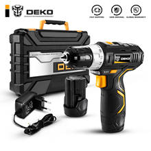 DEKO GCD12DU3 12V Max Household Power Tool Electric Screwdriver with LED Light 2 Speed Cordless Drill with 2 Battery Y Box BMC 2024 - buy cheap
