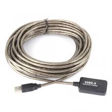 Удлинительный кабель 10 м USB 2,0 Тип A папа-мама удлинитель кабель черный 2024 - купить недорого